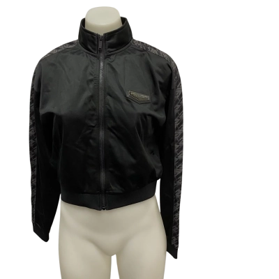  Womens  Size XS Cropped Jacket Black with Zip Front