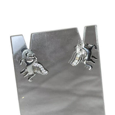 Womens Earrings Silver Unicorn