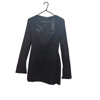 White Fox Womens  Size M Black Dress Long Sleeve 