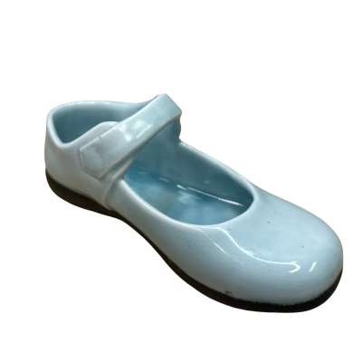 Ceramic Pale Blue Mary Jane Shoe Planter 