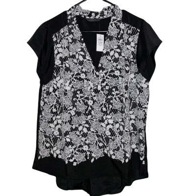 Jacqui-E Women's Size 16 Black &White Top 