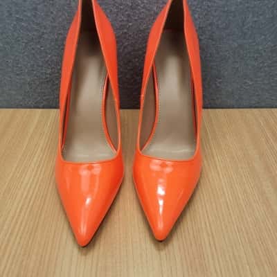 Womens neon orange size 41 stiletto heel shoes