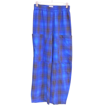 NEW - BDG Urban Wear Womens  Size S Cargo Pants Blue / Checked 
