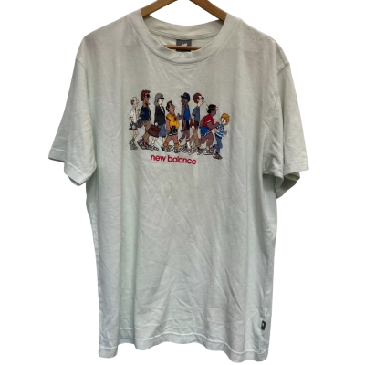 New Balance Mens Size L White T-Shirt