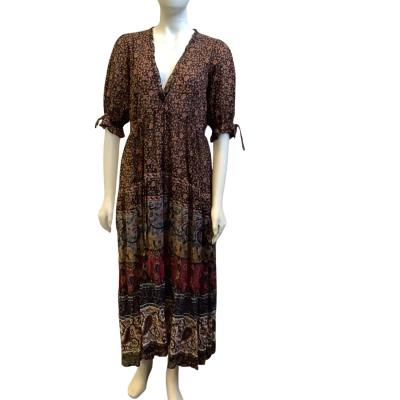 Brand New Auguste AUS Size 6 Bohemian Piper Maxi Dress Multicoloured