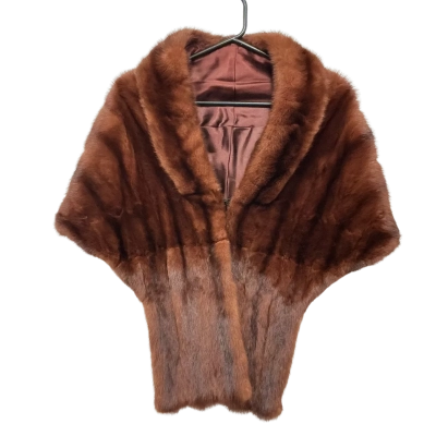Stephen Dattner Vintage Women's Size 12 Fur Coat Brown 