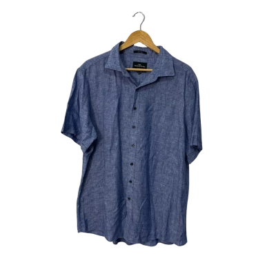 Rodd & Gunn  Size XXL linen Short Sleeve Shirt Blue 