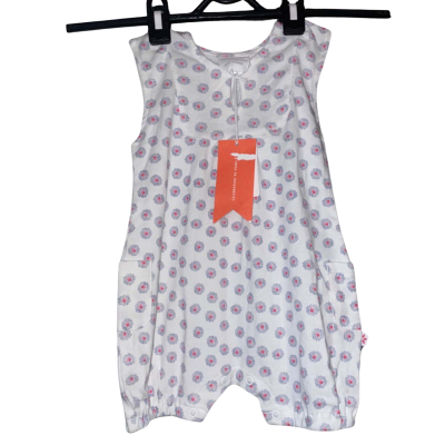 Marquise Kids Size 00 Floral/White Sleeveless Romper