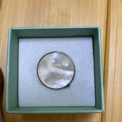  Womens Circular mother of Pearl 925 Ring 