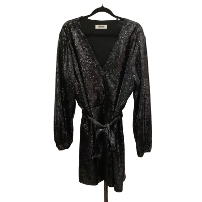 Showpo Womens Size 20 Black Mini Sequin Cocktail/Party Dress 