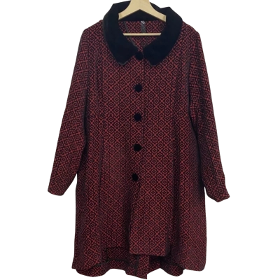 Taking Shape Womens  Size 18 Winter Jacket Black  / Maroon / Pattern 