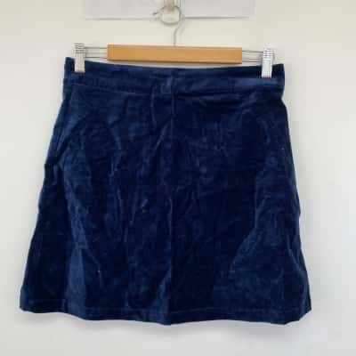 Princess Highway Navy Blue Suede Mini Skirt  Size 10 