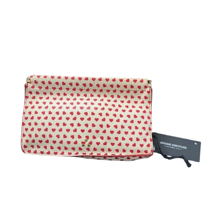 Jerome Dreyfuss Womens Clic Clay Clutch Cream / Red BNWT