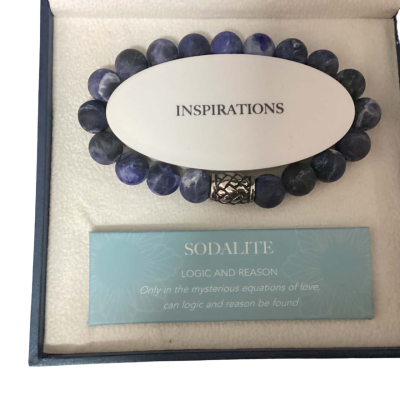  Unisex Beaded SODALITE - Bracelet Blue 