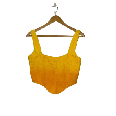 Tiger Mist Womens  Size M Cropped Top Yellow 