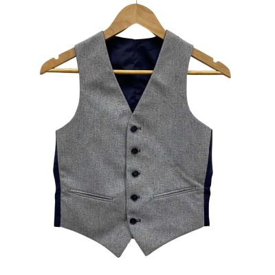 Unbranded Kids Reversible Vest Size 34 Grey / Navy Blue 