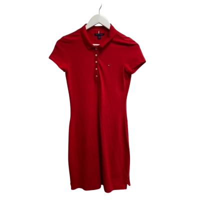 Tommy Hilfiger Womens  Size S Midi Dress Red 