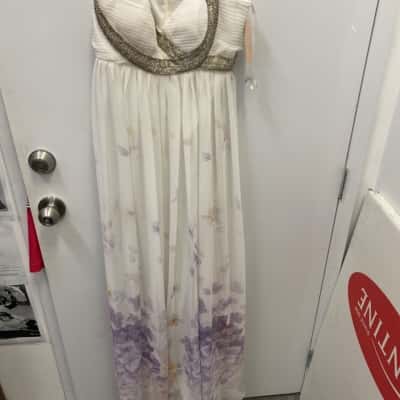 Moda Womens  Size 12 Formal Dress White 