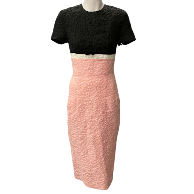 Alex Perry Womens  Size 8 Babydoll Dress Black  / Pink  / White 