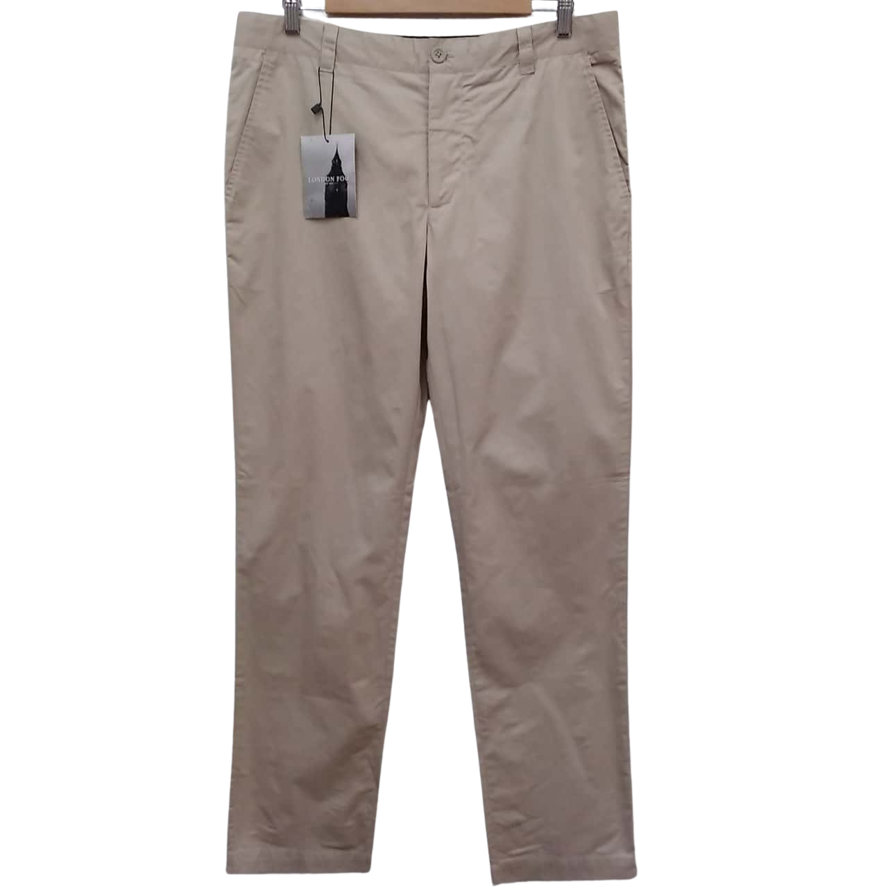 RRP 79 LONDON FOG Mens 92R Beige Chino Pants (04, 556)(s)