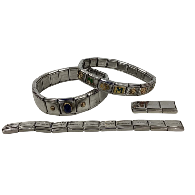 Nomination Womens Composable Italian Stainless Steel Bracelet Bulk lot of Links (Some Unbranded, Please See Photos)