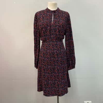 Whistles Womens  Size 12 Floral Dress Black  / Floral 