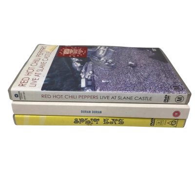Music DVD bundle;  Red Hot Chili peppers, Split Enzo, Duran Duran
