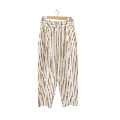 Jag Size M High Waisted Pants Brown/Cream/Multicoloured/Pattern/Striped 