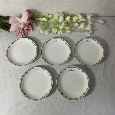 Mario Valentino Italy Momoyama White / Floral Pattern 5 x Porcelain Side Plates