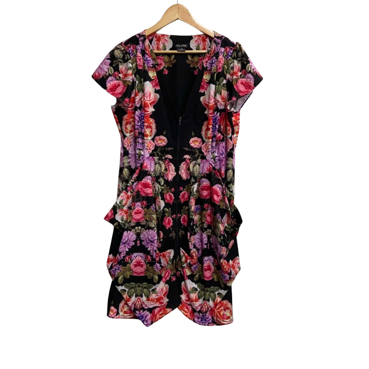 City Chic Womens Size XS Floral dress Pink/ Purple(s)