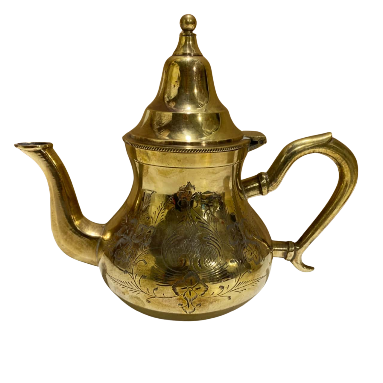 Brass teapot 21 cm tallx25 cm wide