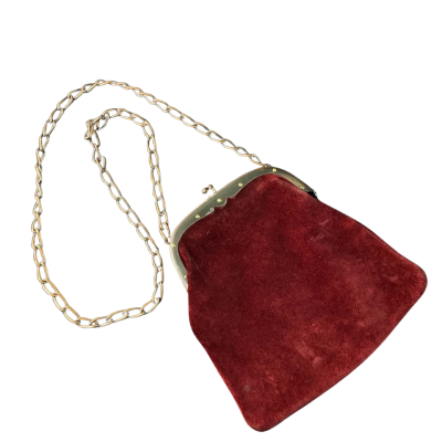  Womens vintage suede-feel Cross Body Bag Maroon 