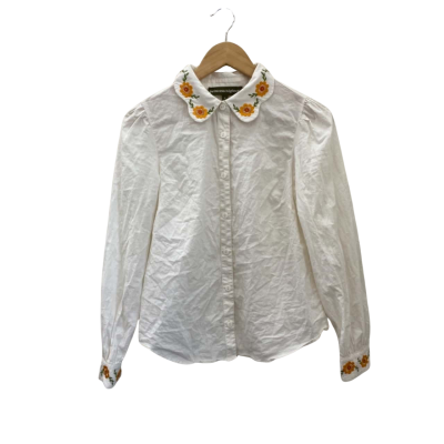Princess Highway Womens  Size 6 Long Sleeve Shirt White 