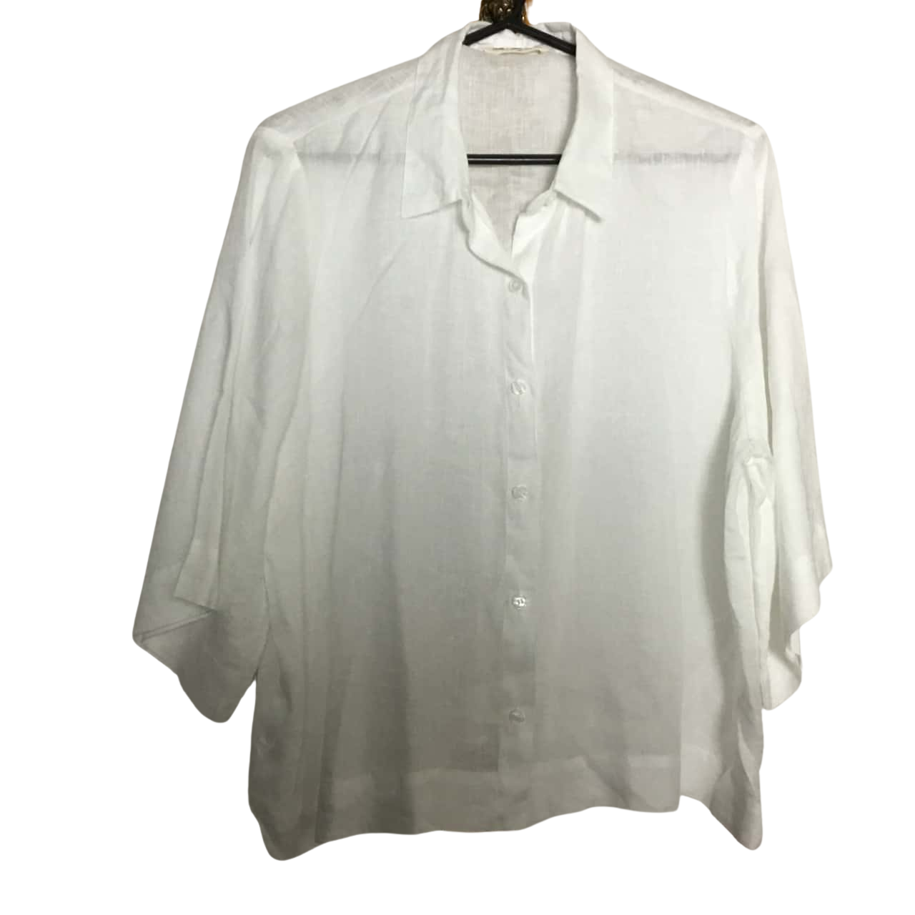 Cloth + Paper + Scissors White Linen Shirt Size 14