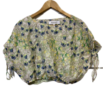Elliatt Womens Size M Cropped Top Blue / Floral / Green / Pink  / Yellow 