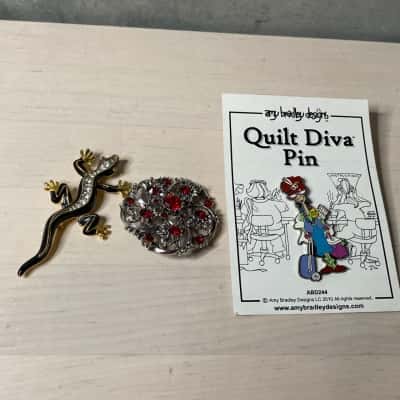  "Lizard" 3x Brooch Bundle 