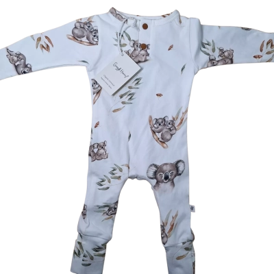 Snuggle Hunny  Organic Cotton Growsuit - size 0000