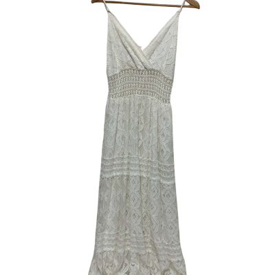 Caroline Morgan Womens  Size 10 Maxi Dress Off White 