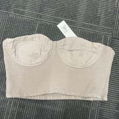 Glassons Womens  Size 10 Smokey Taupe crop Top 
