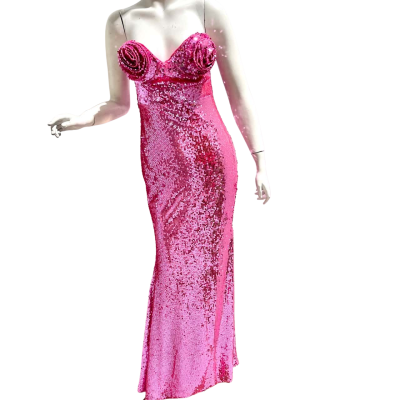 NovaLuxe  Womens  Size S Maxi Dress / Strapless Dress Pink  