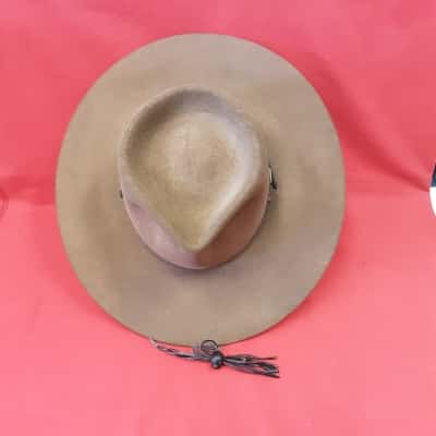 Akubra Mens  Size L Khaki The Territory Pure Felt Hat Size 61