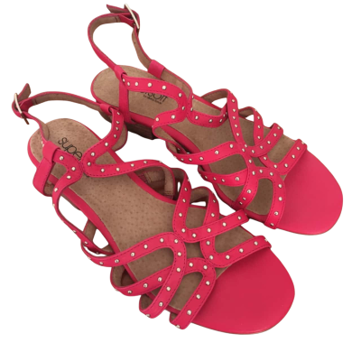 Diana Ferrari Womens  Size 6.5 Pink  Low Heel Sandals. RRP $139.95.    SR1