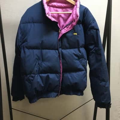 P.A.T  Unisex  Size M Bomber Jacket Navy Blue / Purple / Yellow 