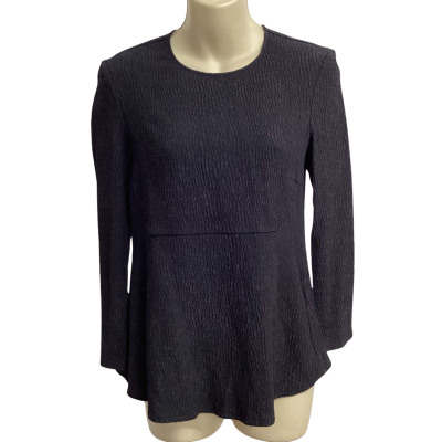 Scanlan Theodore Womens  Size 6 Black  Stretch Reptile Top VGUC