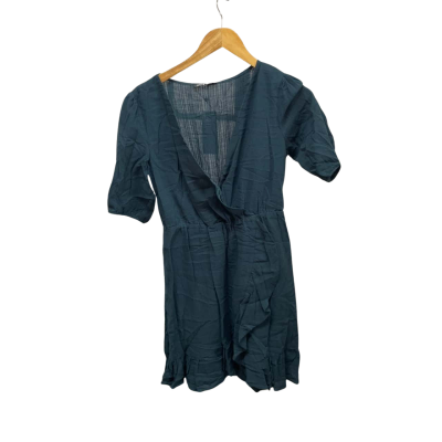 BRAND NEW - Ally Fashion - Womens Ruffle Wrap Dress -  Size 10 - Green 