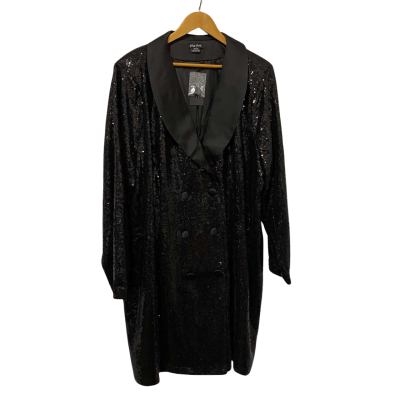 City Chic Womens Long Sleeve Dress Black  