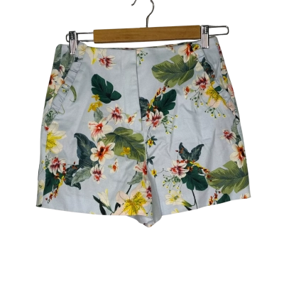 Zara Womens  Size S Shorts Blue / Floral / Green 