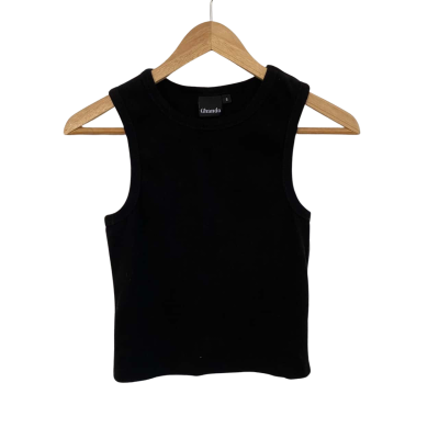 Ghanda Womens  Size 8 Tank Top Black  