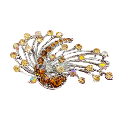  Womens crystal starburst Brooch 6.5cm