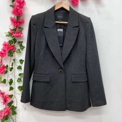 Portmans Womens Blazer Size 12 Charcoal 